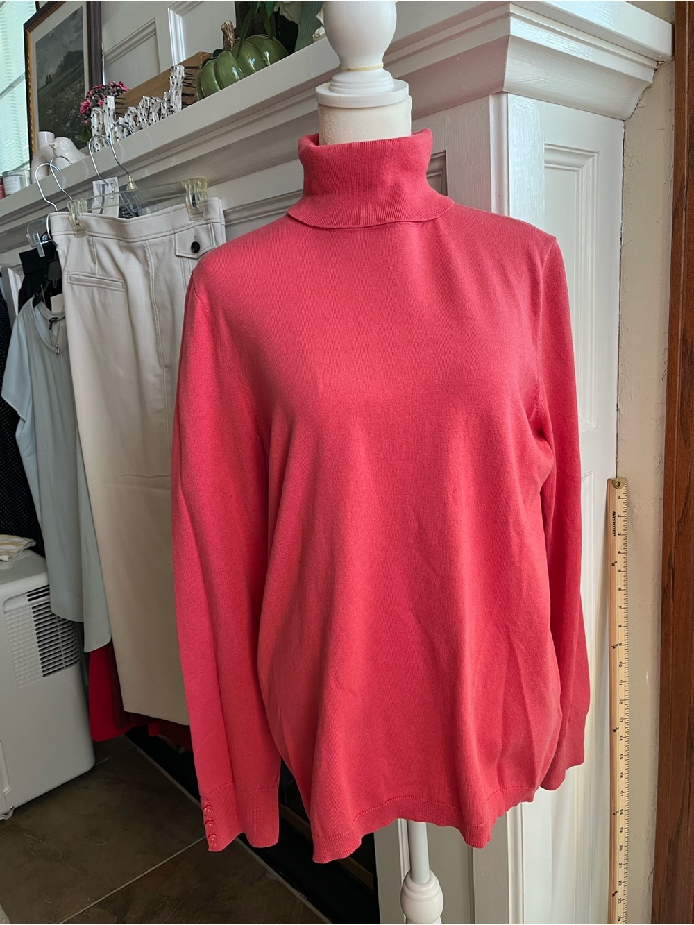 Talbots Coral Pink Turtleneck Sweater